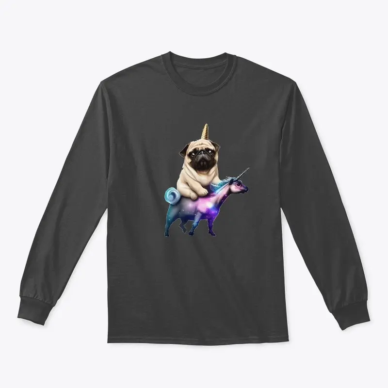 Pugacorn Riding Cosmic Unicorn