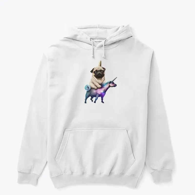 Pugacorn Riding Cosmic Unicorn